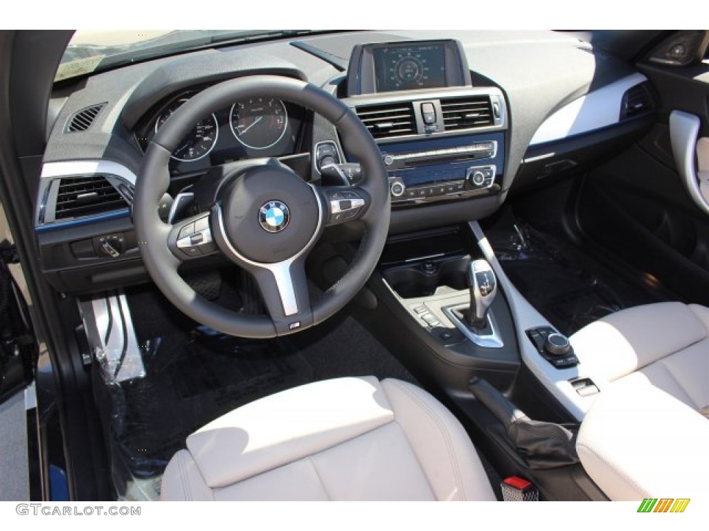Oyster/Black Interior 2015 BMW 2 Series M235i Convertible Photo #101791096