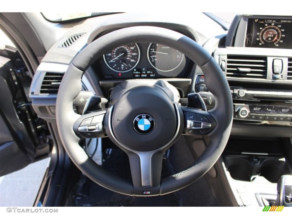 2015 BMW 2 Series M235i Convertible Oyster/Black Steering Wheel Photo #101791126