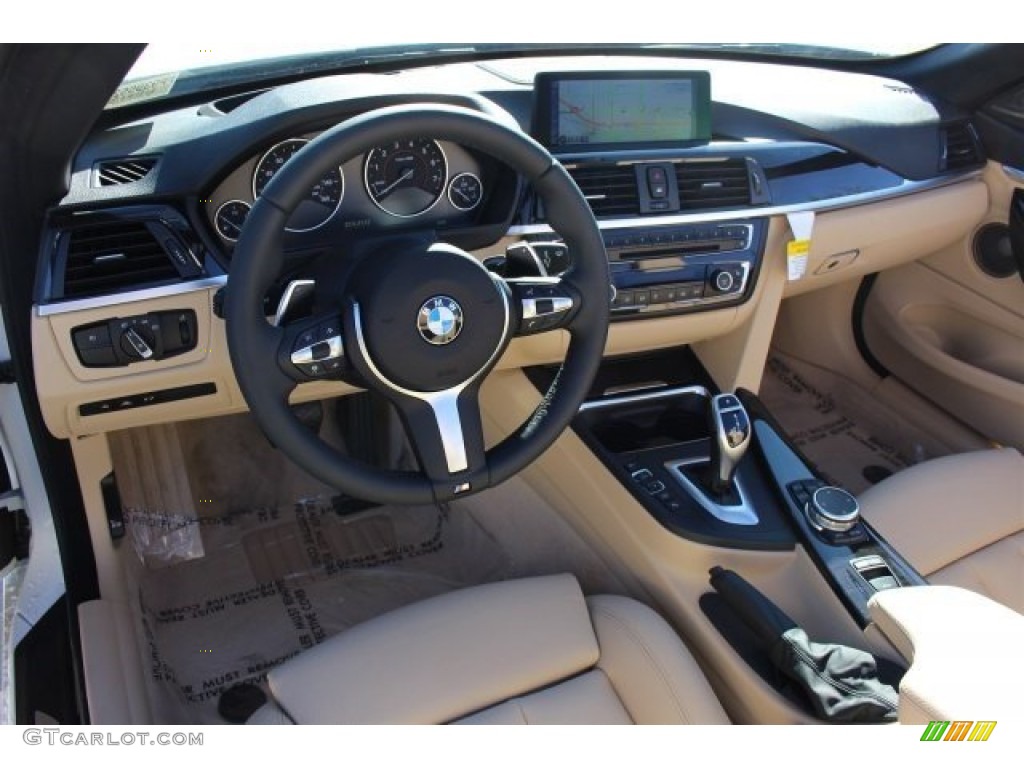 Venetian Beige Interior 2015 BMW 4 Series 435i Convertible Photo #101791552