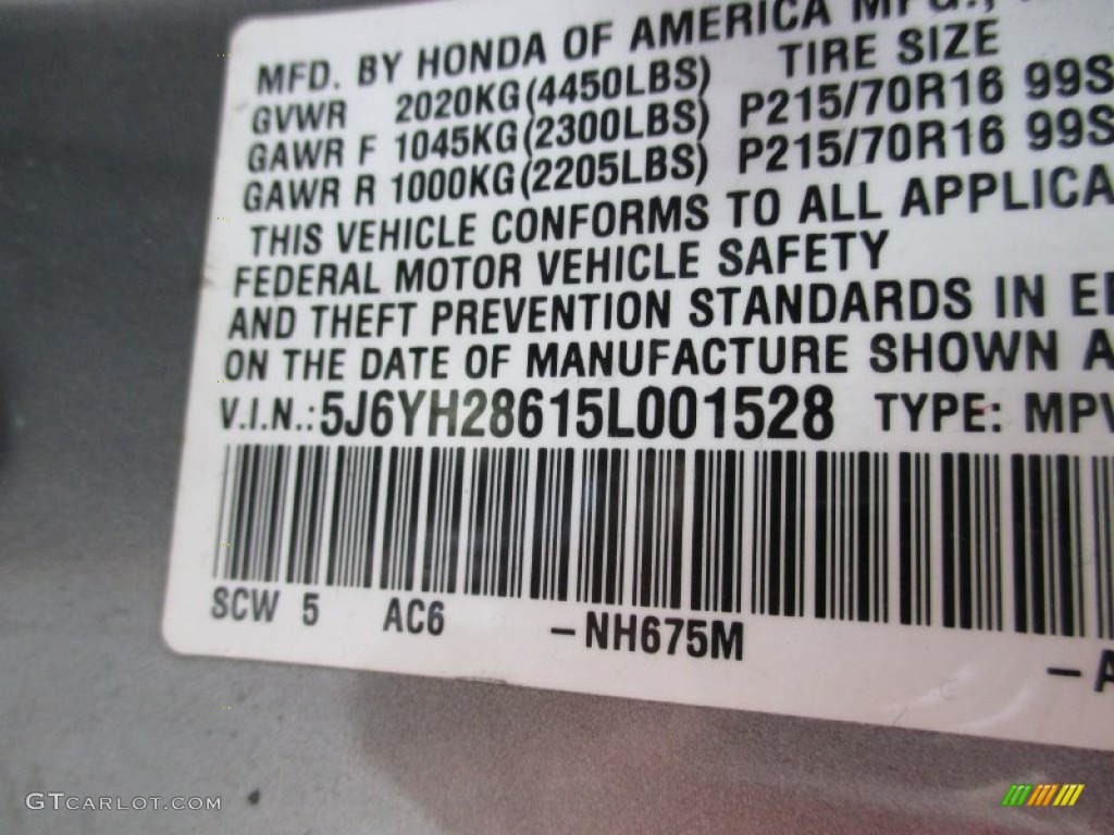 2005 Element EX AWD - Magnesium Metallic / Black/Gray photo #39