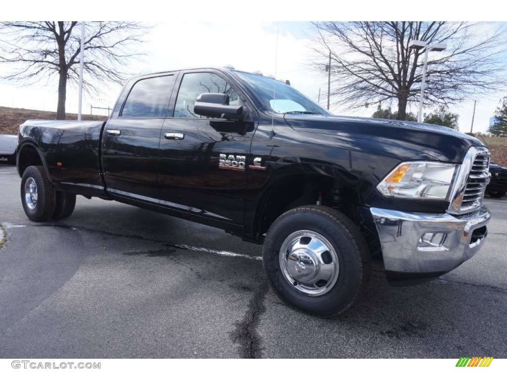 Black 2015 Ram 3500 Big Horn Crew Cab 4x4 Dual Rear Wheel Exterior Photo #101800682