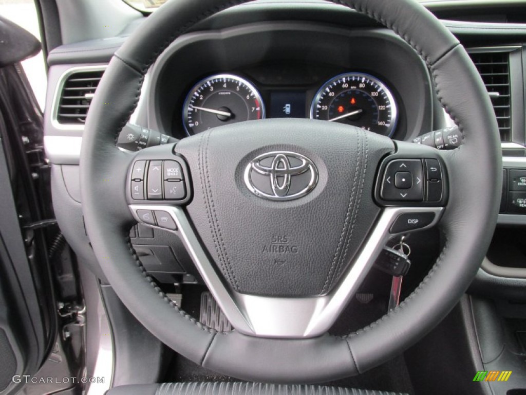 2015 Toyota Highlander LE Black Steering Wheel Photo #101801298