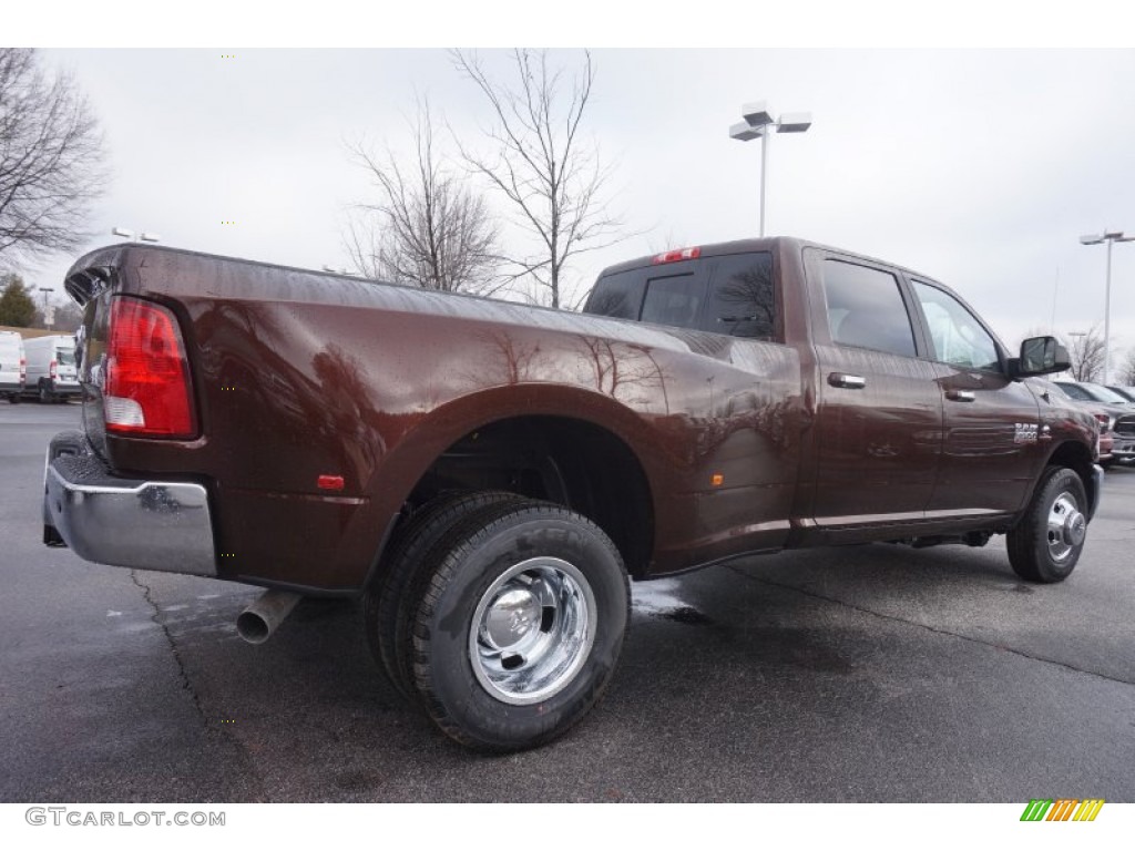 2015 3500 Big Horn Crew Cab Dual Rear Wheel - Western Brown / Canyon Brown/Light Frost Beige photo #3
