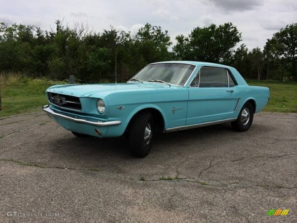 Tropical Turquoise 1965 Ford Mustang Coupe Exterior Photo #101801363