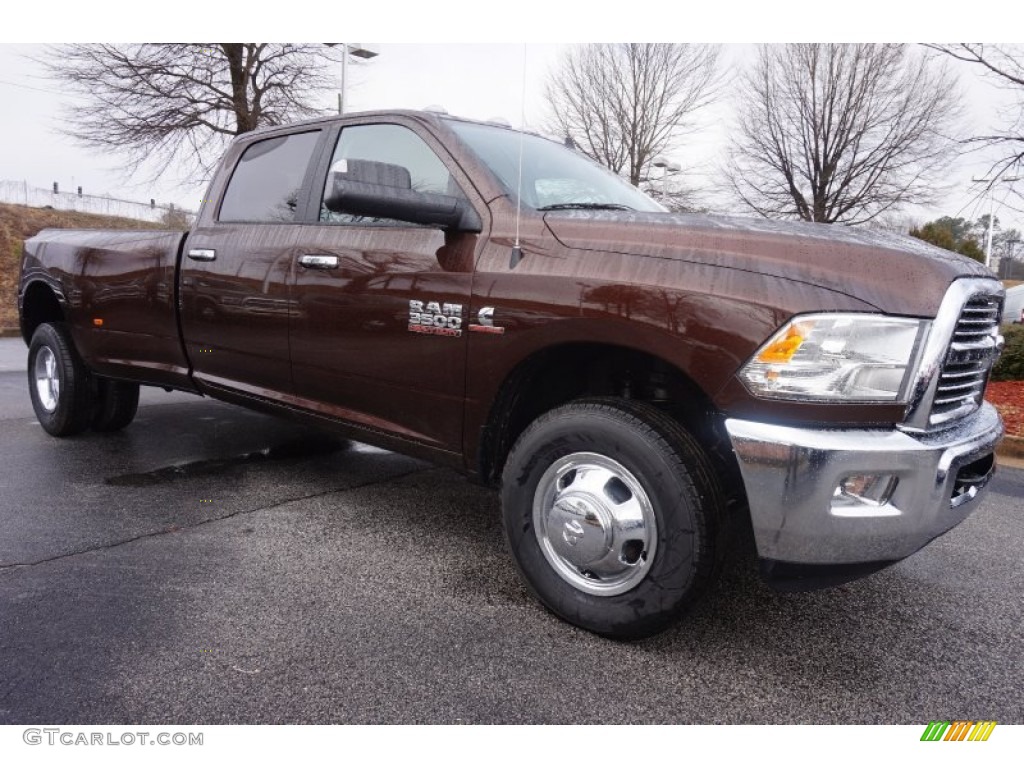 2015 3500 Big Horn Crew Cab Dual Rear Wheel - Western Brown / Canyon Brown/Light Frost Beige photo #4