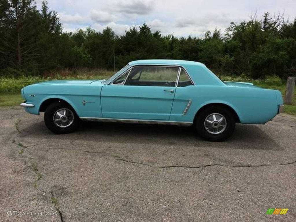 1965 Mustang Coupe - Tropical Turquoise / Black photo #8