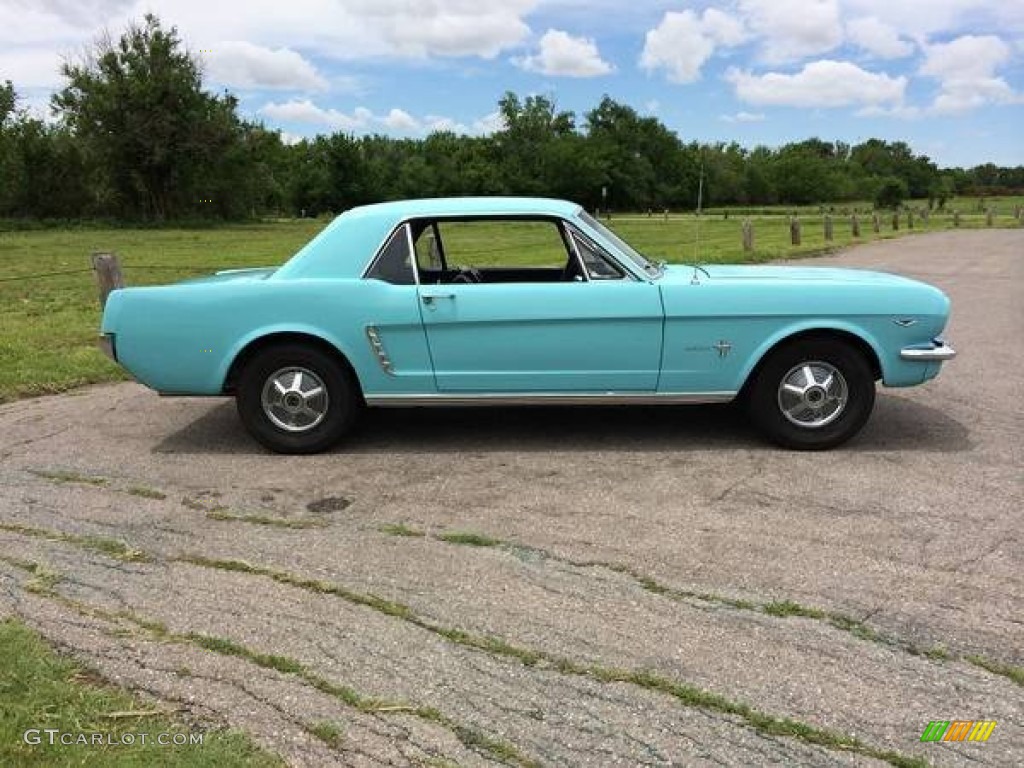 1965 Mustang Coupe - Tropical Turquoise / Black photo #9