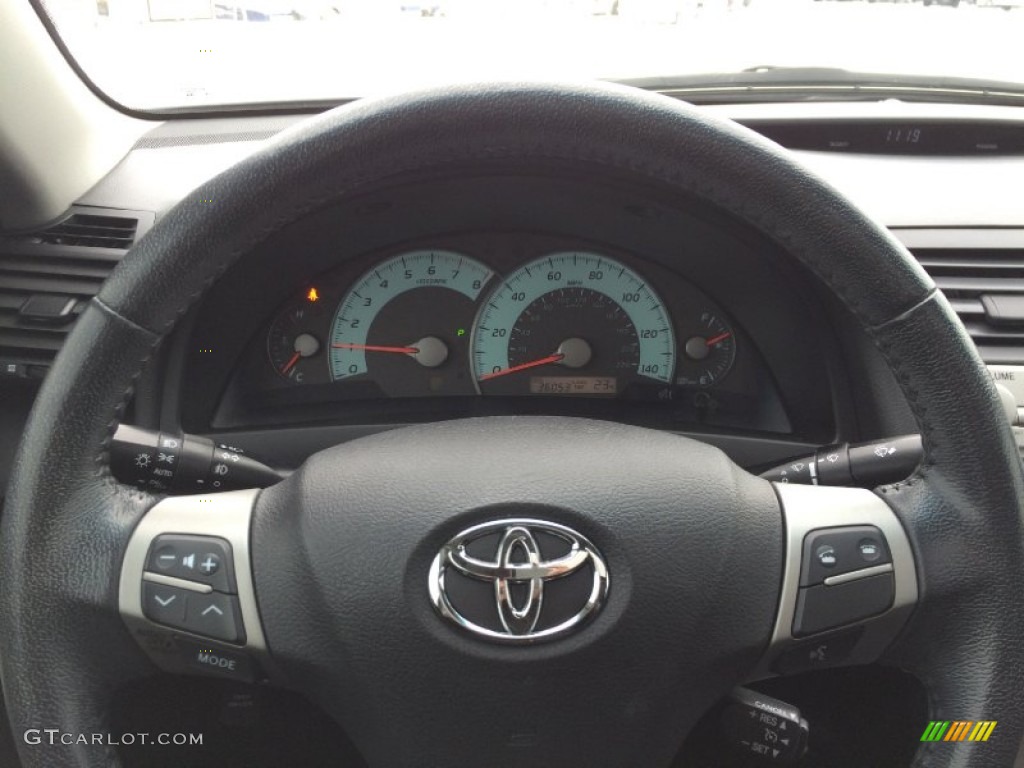 2011 Toyota Camry SE Dark Charcoal Steering Wheel Photo #101802671