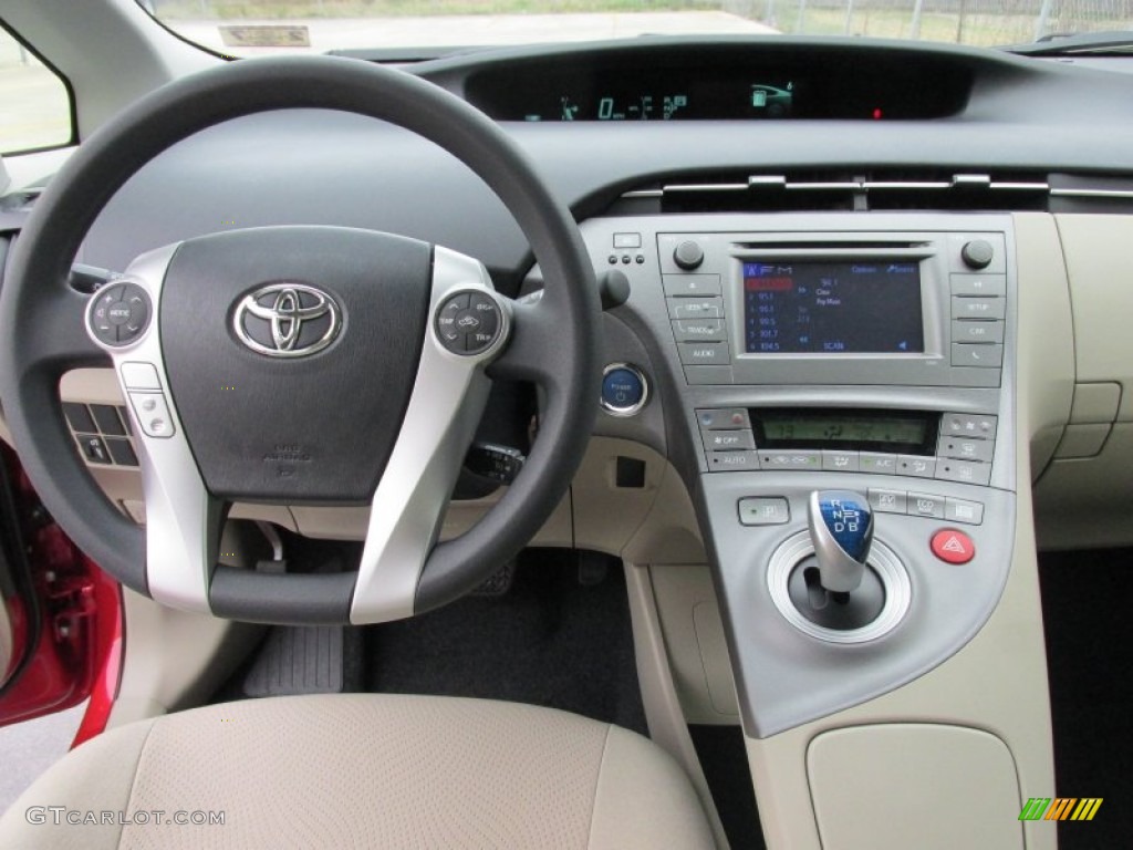 2015 Toyota Prius Two Hybrid Bisque Dashboard Photo #101802694