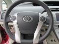 2015 Toyota Prius Bisque Interior Steering Wheel Photo