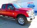 2015 Ruby Red Ford F350 Super Duty Lariat Crew Cab 4x4  photo #2