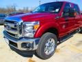 2015 Ruby Red Ford F350 Super Duty Lariat Crew Cab 4x4  photo #10