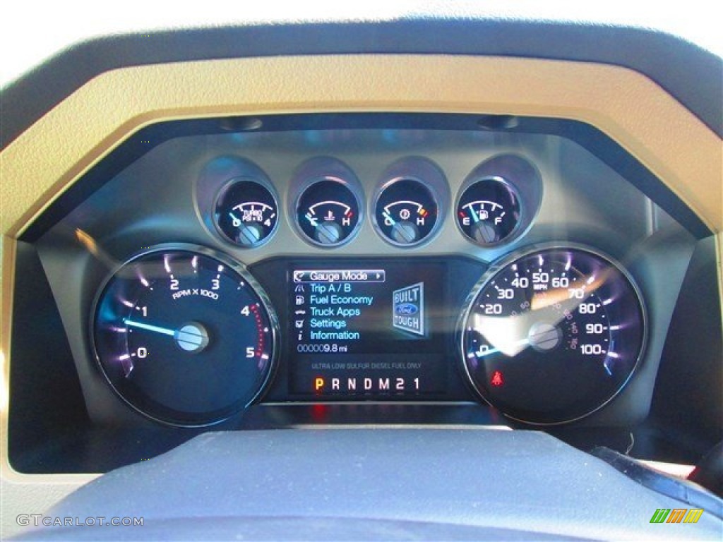 2015 F350 Super Duty Lariat Crew Cab 4x4 - Ruby Red / Adobe photo #55