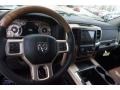 2014 Ram 1500 Longhorn Black/Cattle Tan Interior Steering Wheel Photo