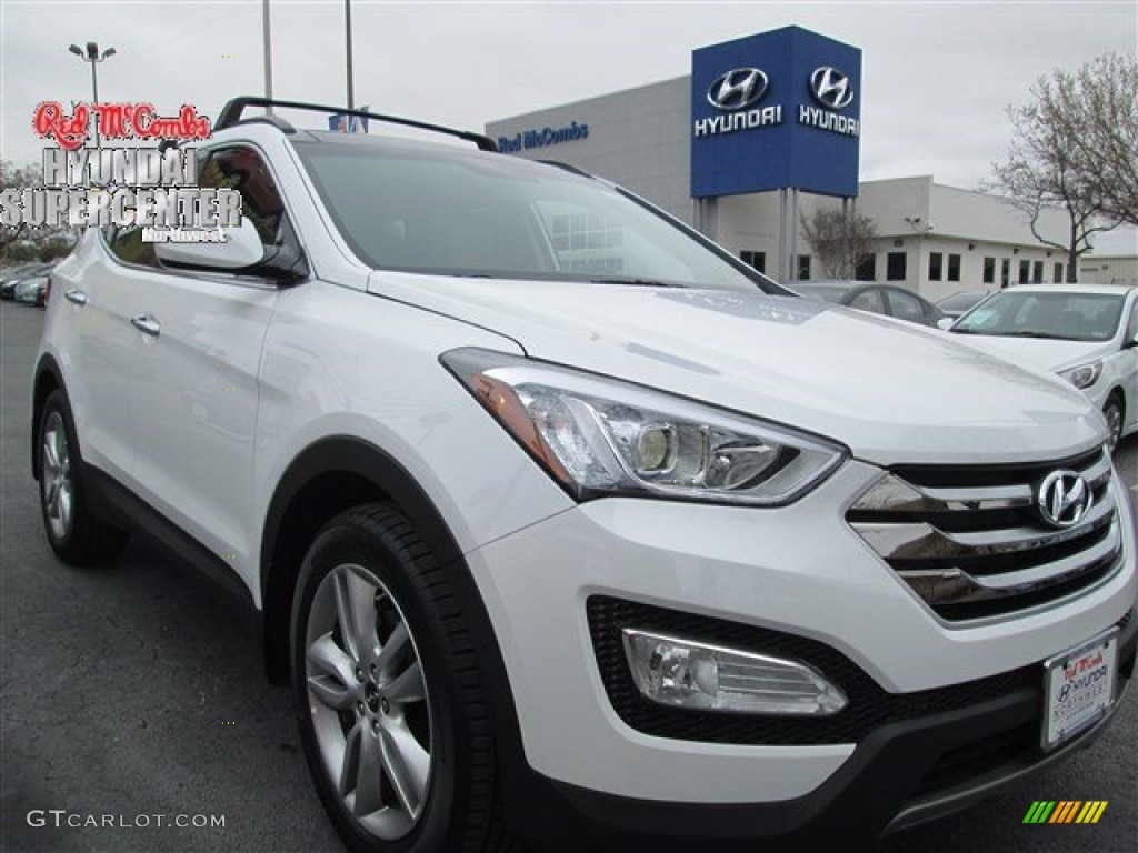 2015 Santa Fe Sport 2.0T - Frost White Pearl / Beige photo #1