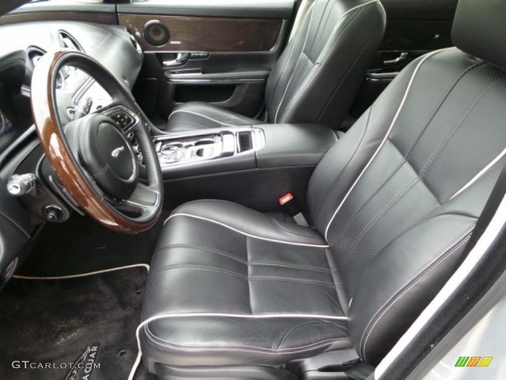 2011 XJ XJL Supercharged - Liquid Silver Metallic / Jet Black/Ivory photo #2