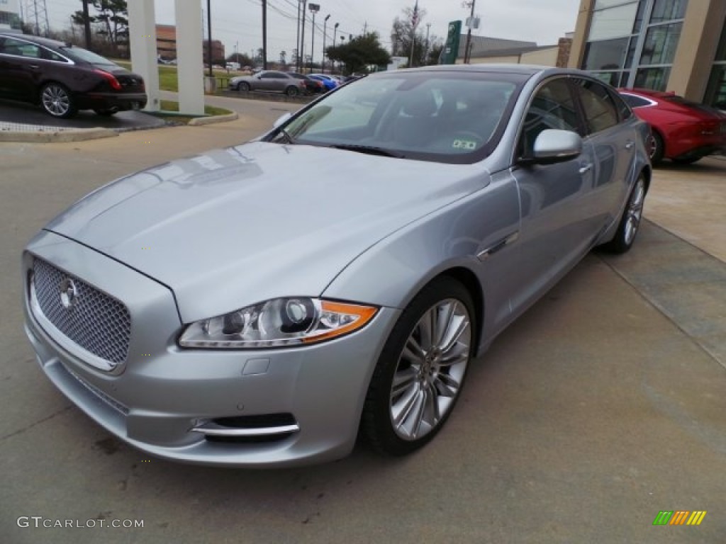 2011 XJ XJL Supercharged - Liquid Silver Metallic / Jet Black/Ivory photo #7