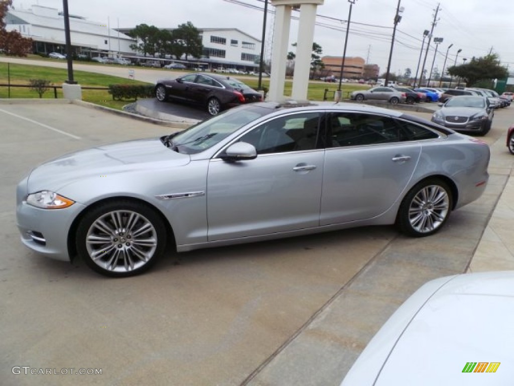 2011 XJ XJL Supercharged - Liquid Silver Metallic / Jet Black/Ivory photo #8