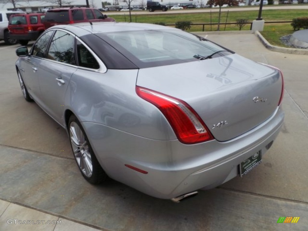 2011 XJ XJL Supercharged - Liquid Silver Metallic / Jet Black/Ivory photo #9