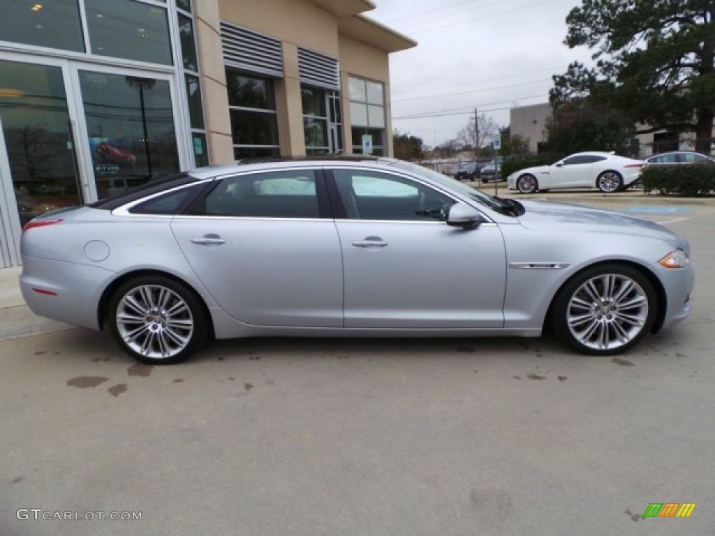 2011 XJ XJL Supercharged - Liquid Silver Metallic / Jet Black/Ivory photo #12