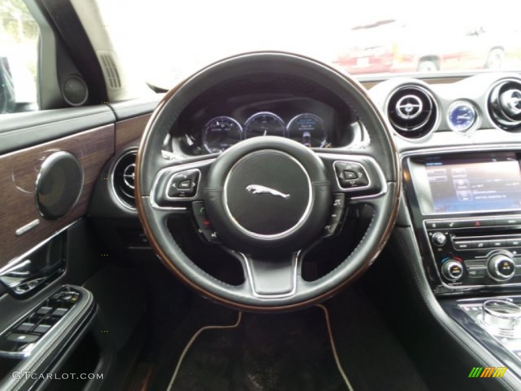 2011 XJ XJL Supercharged - Liquid Silver Metallic / Jet Black/Ivory photo #13