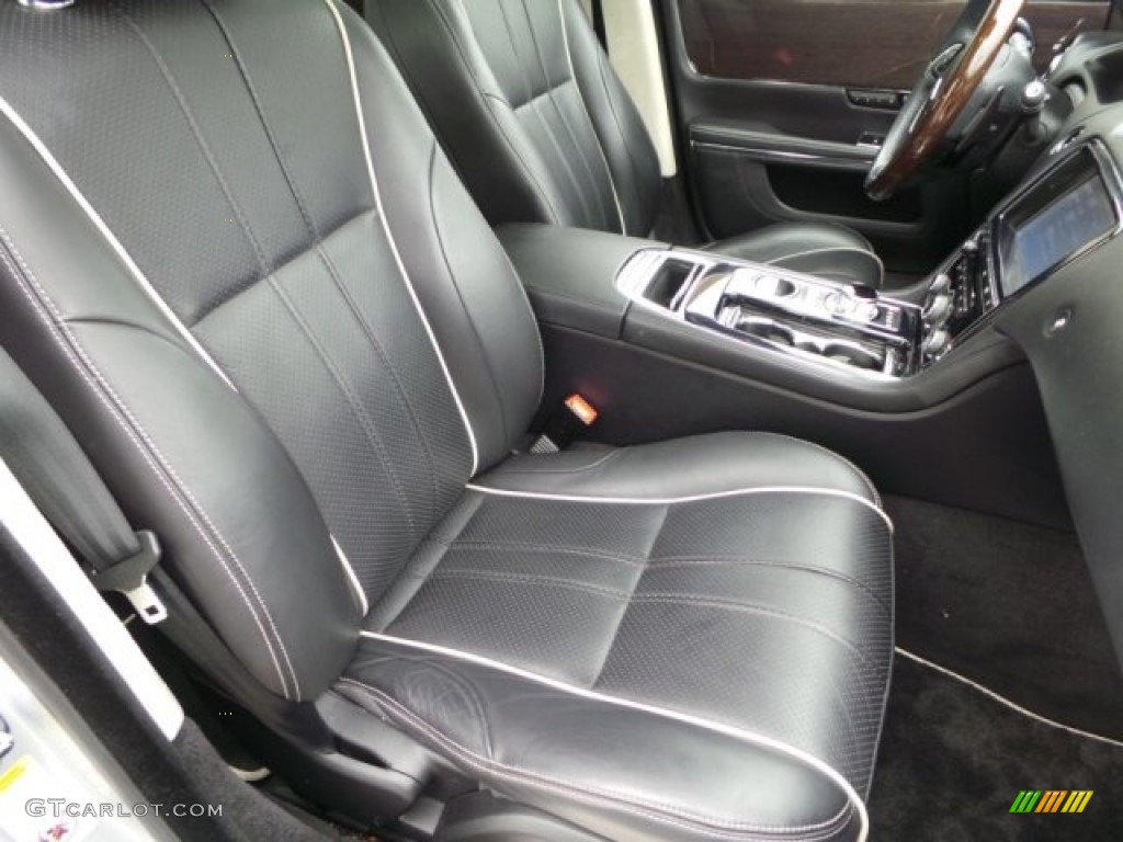 2011 XJ XJL Supercharged - Liquid Silver Metallic / Jet Black/Ivory photo #32