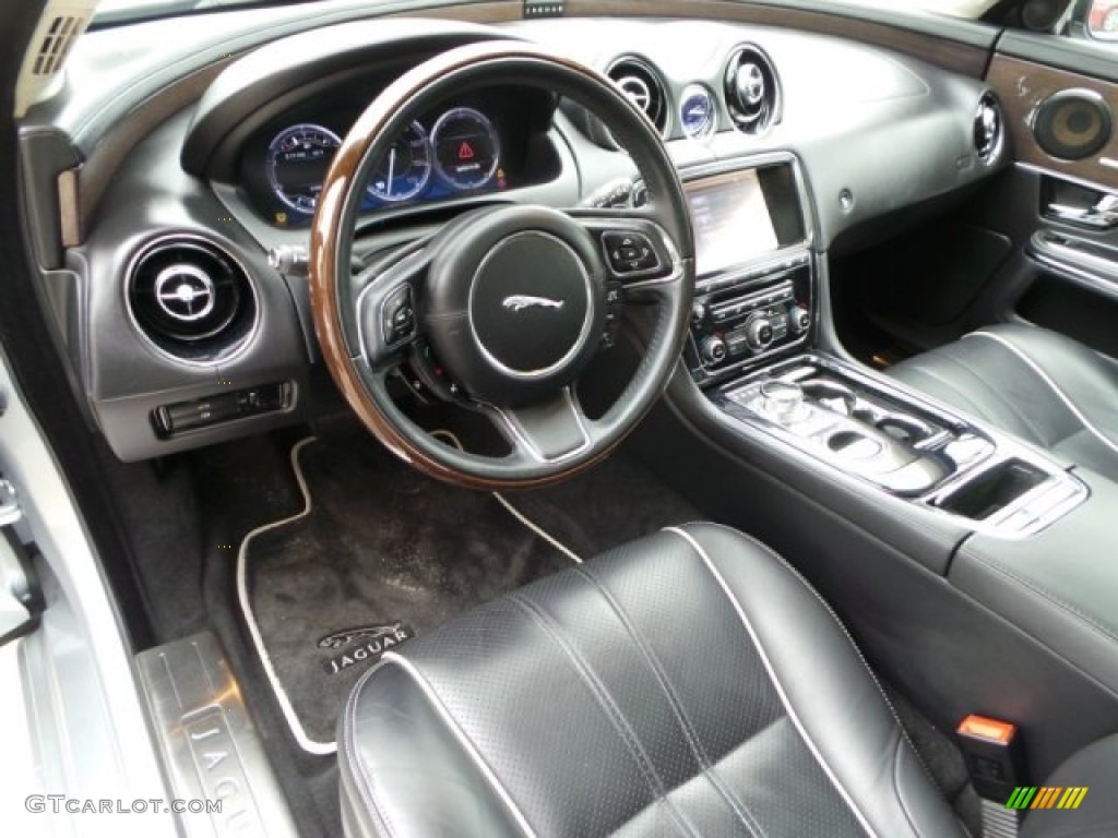 2011 XJ XJL Supercharged - Liquid Silver Metallic / Jet Black/Ivory photo #43
