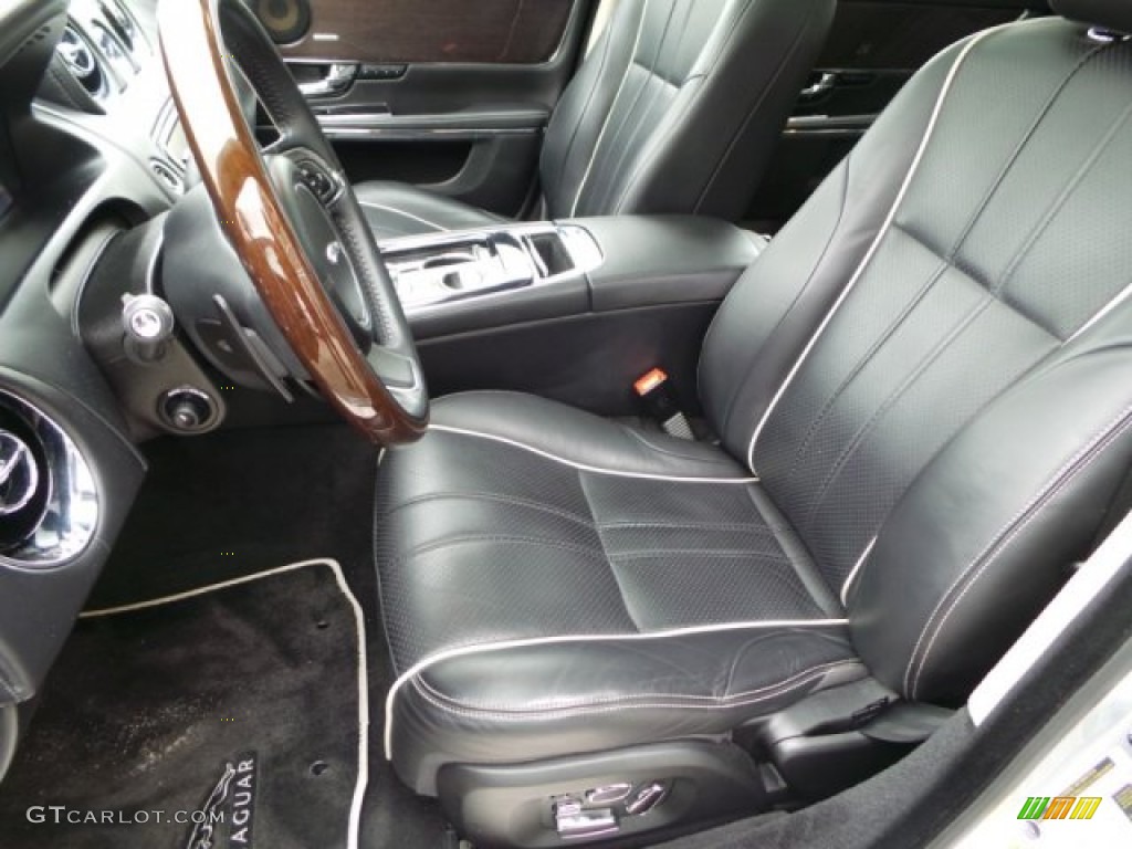 2011 XJ XJL Supercharged - Liquid Silver Metallic / Jet Black/Ivory photo #44