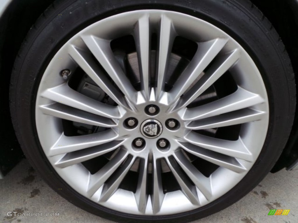 2011 XJ XJL Supercharged - Liquid Silver Metallic / Jet Black/Ivory photo #56