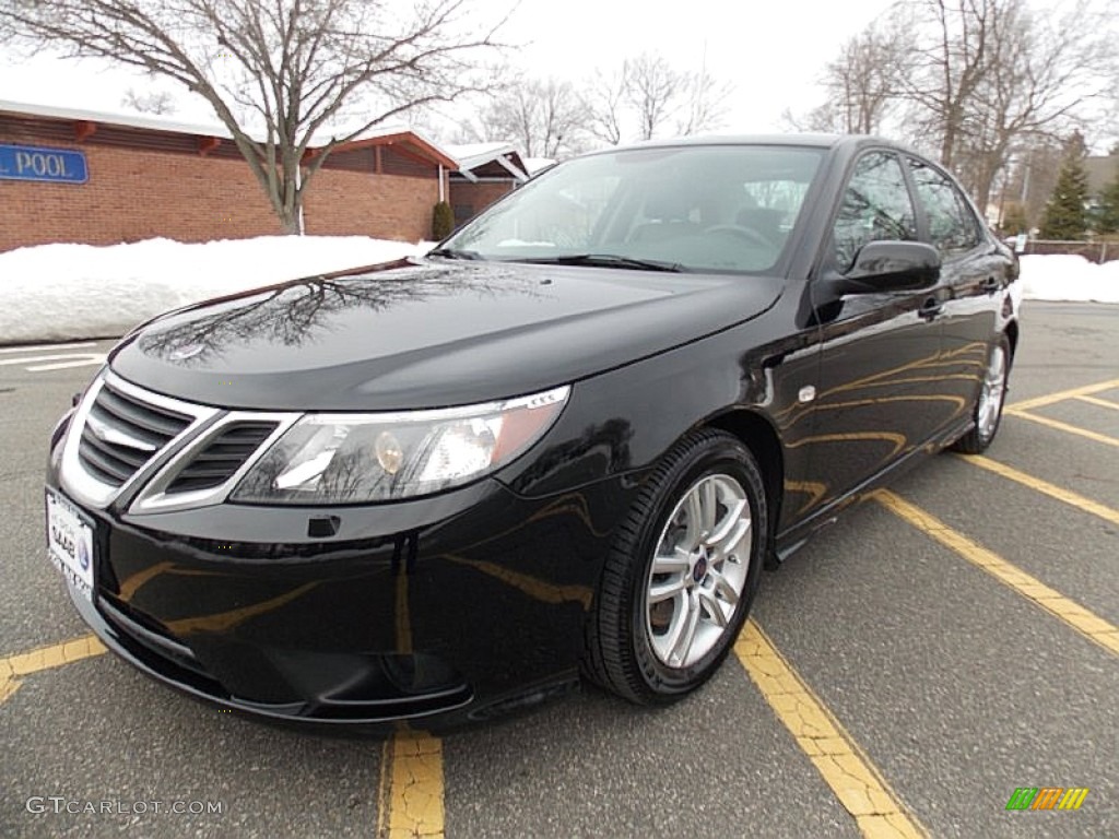 2011 9-3 2.0T Sport Sedan - Black / Black photo #1