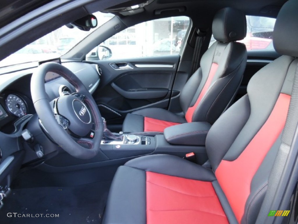 Magma Red/Black Interior 2015 Audi S3 2.0T Premium Plus quattro Photo #101820551