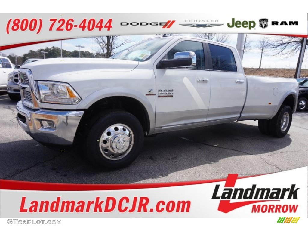 2015 3500 Laramie Crew Cab Dual Rear Wheel - Bright White / Black photo #1