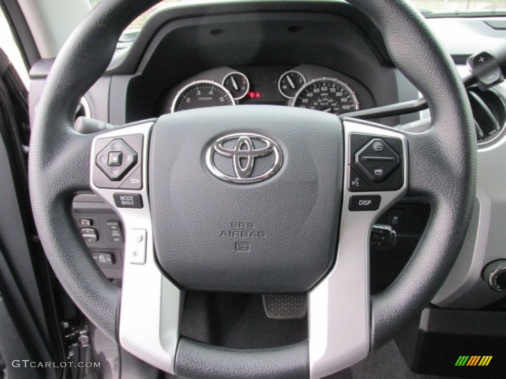 2015 Toyota Tundra SR5 Double Cab 4x4 Graphite Steering Wheel Photo #101824169