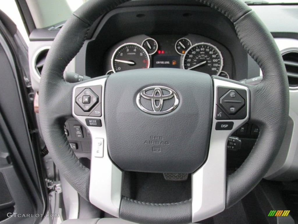 2015 Toyota Tundra Limited CrewMax Graphite Steering Wheel Photo #101824745