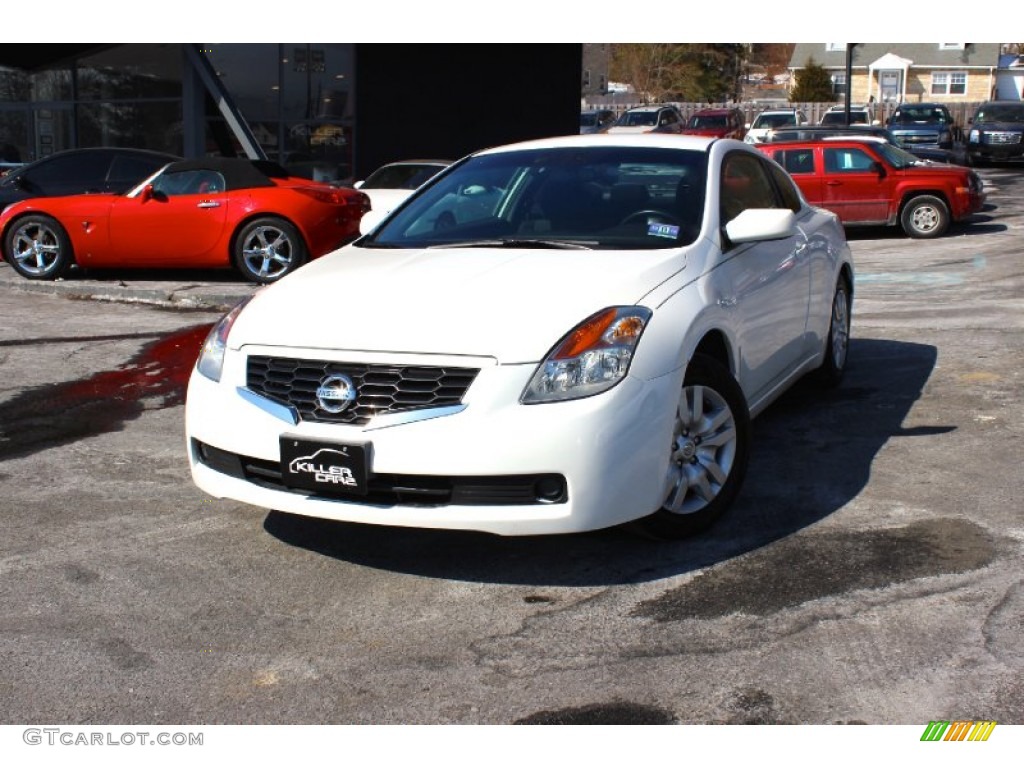 2009 Altima 2.5 S Coupe - Winter Frost Pearl / Charcoal photo #3