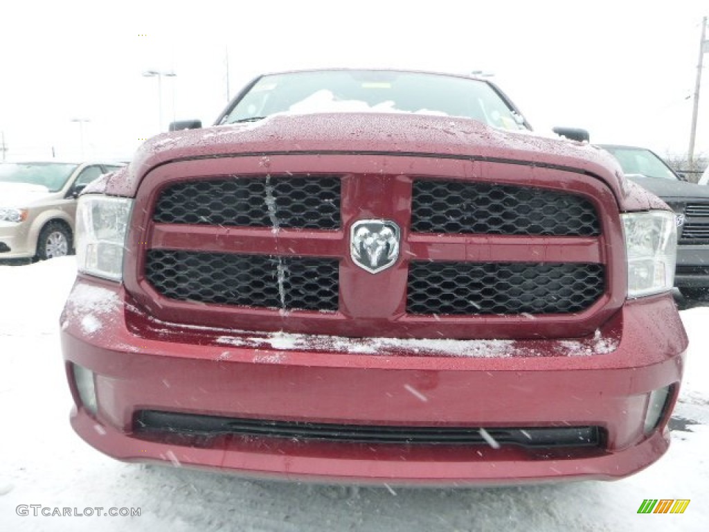 2015 1500 Express Crew Cab 4x4 - Deep Cherry Red Crystal Pearl / Black/Diesel Gray photo #9