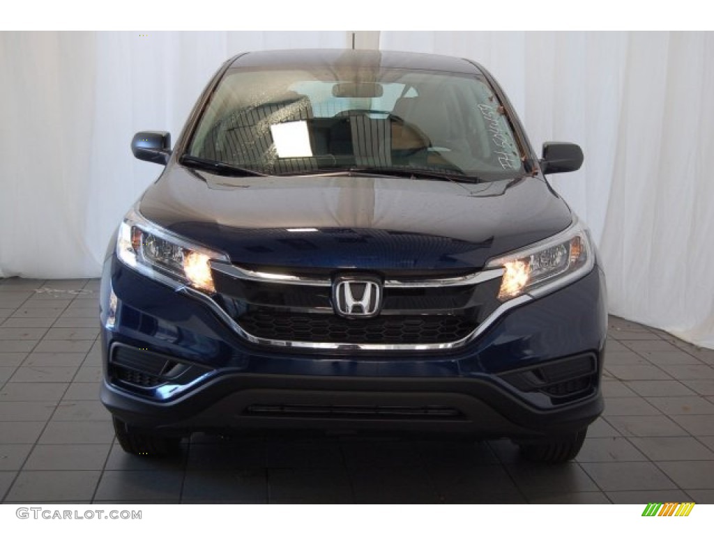 2015 CR-V LX - Obsidian Blue Pearl / Gray photo #3