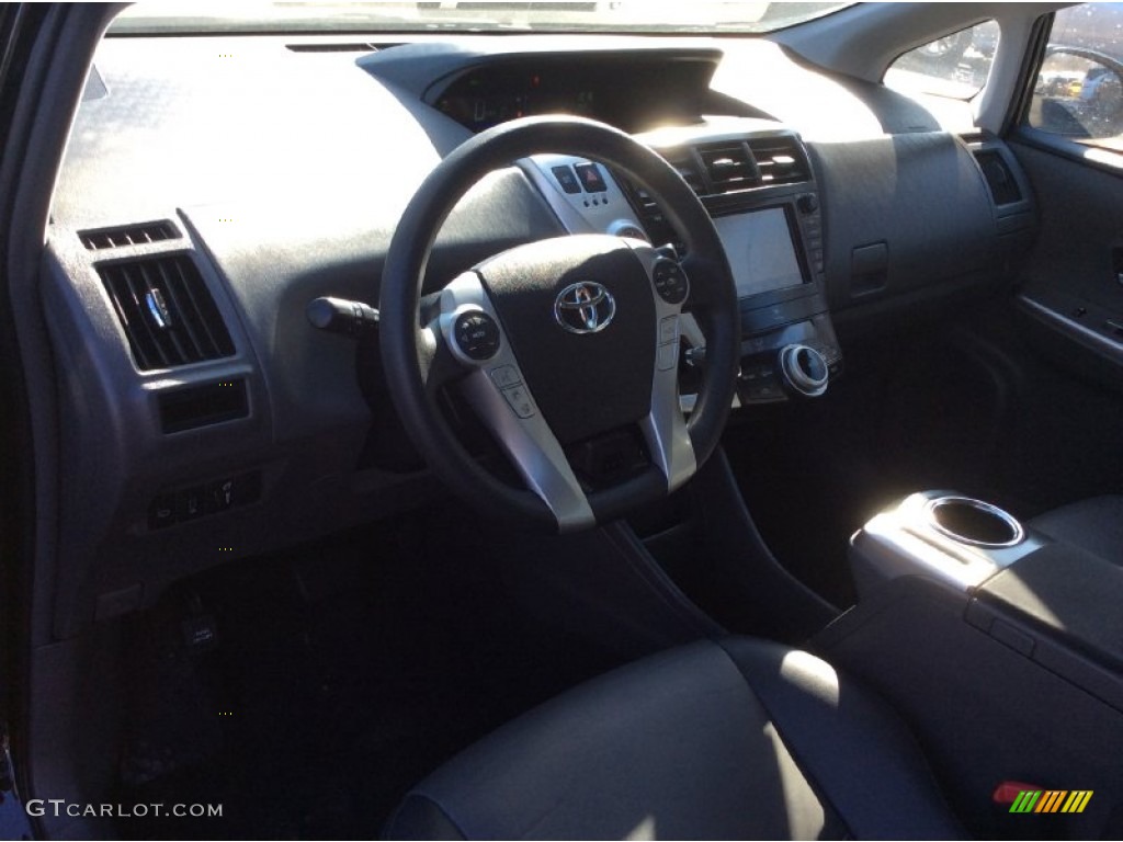 2012 Prius v Five Hybrid - Black / Dark Gray photo #9
