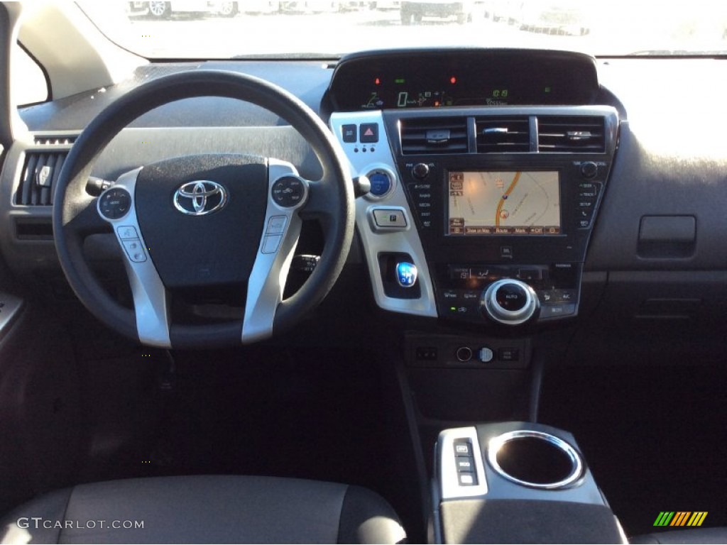 2012 Prius v Five Hybrid - Black / Dark Gray photo #11