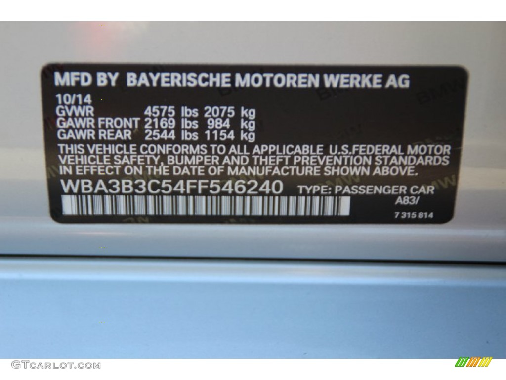 2015 3 Series 328i xDrive Sedan - Glacier Silver Metallic / Black photo #34
