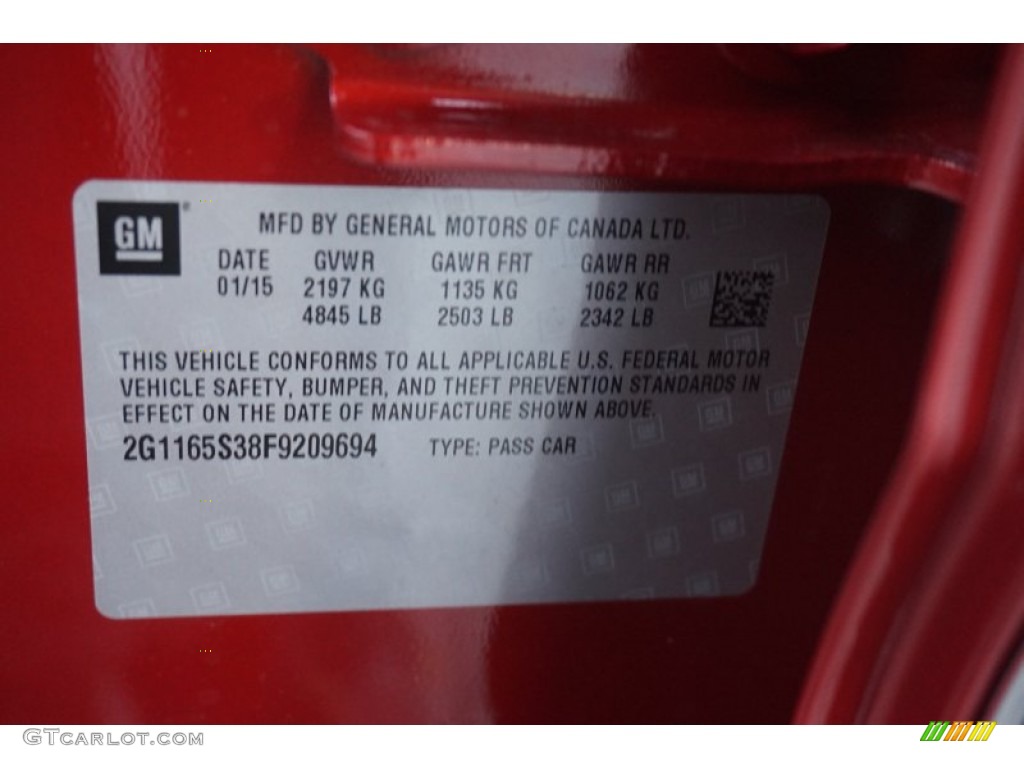 2015 Impala LTZ - Red Rock Metallic / Jet Black/Dark Titanium photo #16