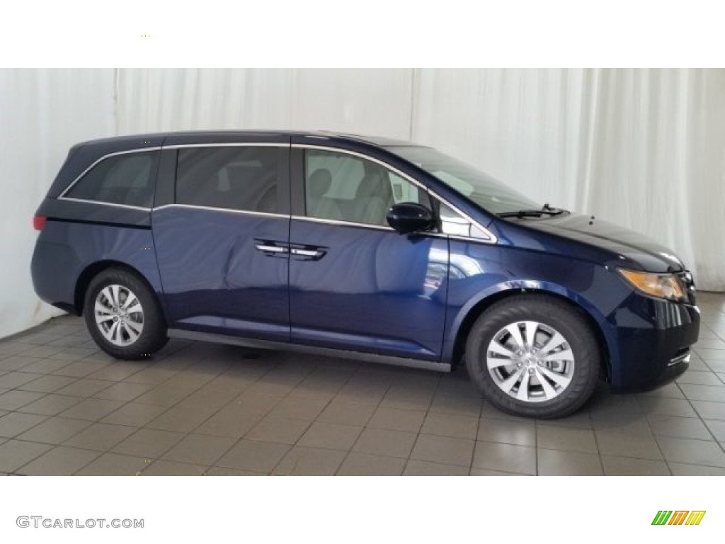 2015 Odyssey EX-L - Obsidian Blue Pearl / Gray photo #8
