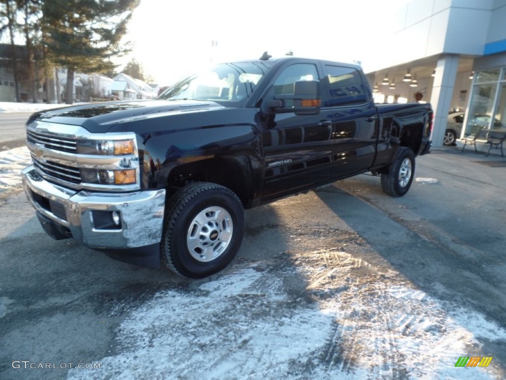 Black 2015 Chevrolet Silverado 2500HD LT Crew Cab 4x4 Exterior Photo #101832876
