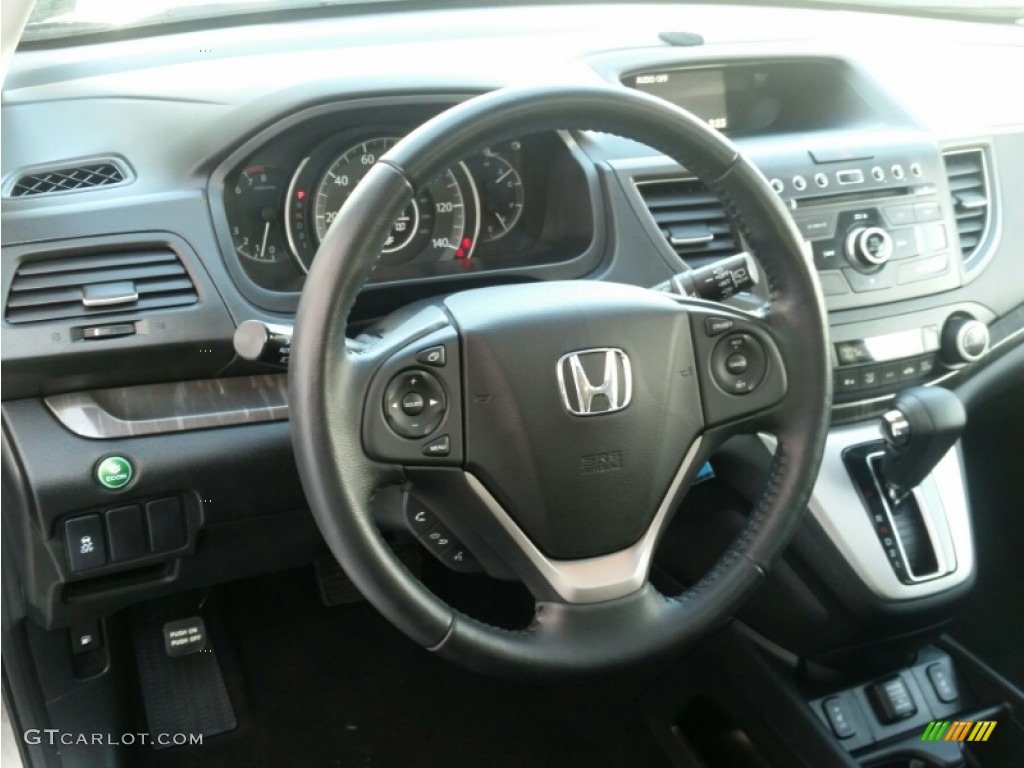 2012 CR-V EX-L 4WD - Polished Metal Metallic / Black photo #19