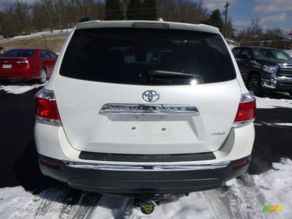 2012 Highlander V6 4WD - Blizzard White Pearl / Ash photo #4