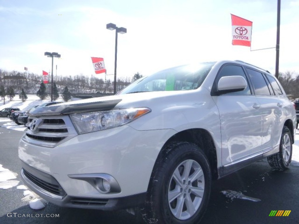 2012 Highlander V6 4WD - Blizzard White Pearl / Ash photo #8