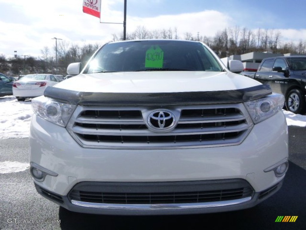 2012 Highlander V6 4WD - Blizzard White Pearl / Ash photo #9