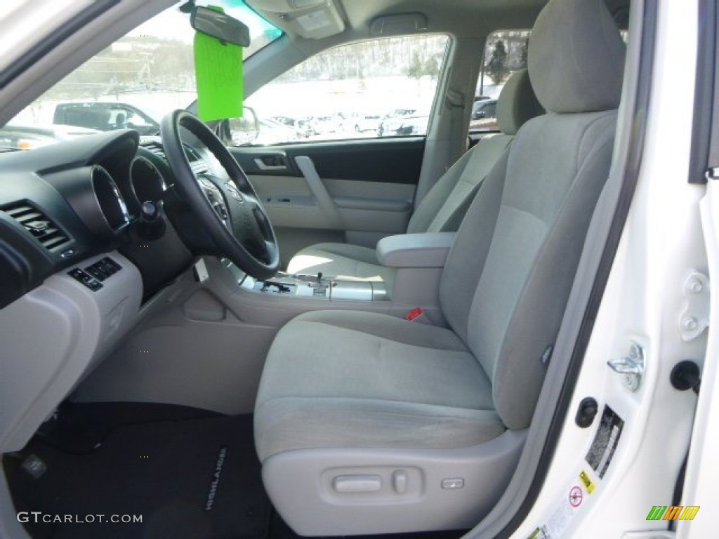 2012 Highlander V6 4WD - Blizzard White Pearl / Ash photo #15