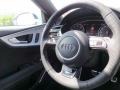 2015 Audi RS 7 Black Valcona w/Contrast Honeycomb Stitching Interior Steering Wheel Photo
