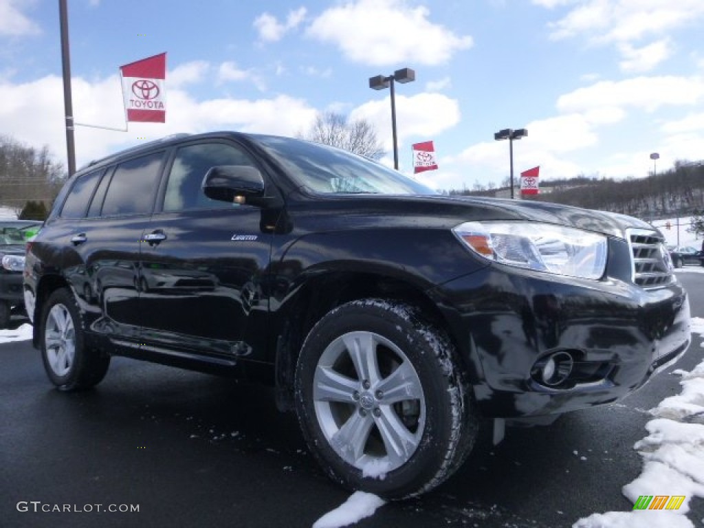 2010 Highlander Limited 4WD - Black / Sand Beige photo #1